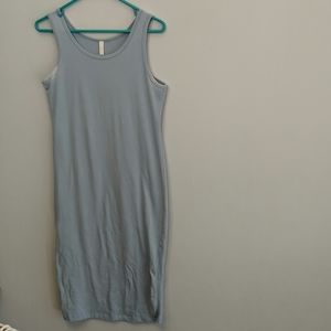 Pinkblush baby blue maternity spandex dress.